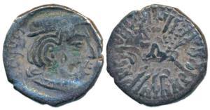 Western Kshatrapas, Kardamaka Family, Rudrasena II, son of Viradaman, as Mahakshatrapa, SE
