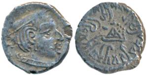 Western Kshatrapas, Kardamaka Family, Rudrasena II, son of Viradaman, as Mahakshatrapa, SE