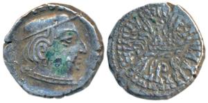 Western Kshatrapas, Kardamaka Family, Rudrasena II, son of Viradaman, as Mahakshatrapa, SE