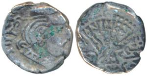 Western Kshatrapas, Kardamaka Family, Bhartrudaman, son of Rudrasena II, as Kshatrapa, SE 