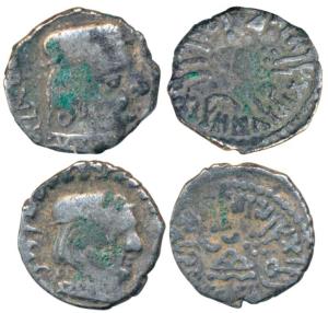 Western Kshatrapas, Kardamaka Family, Vishvasena, son of Bhartrudaman, (292-304 AD), as Ks