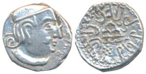 Western Kshatrapas, Svami Rudrasena IV, son of Svami Simhasena, as Mahakshatrapa, Silver D