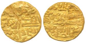 Muhammad bin Tughluq III, Gold Tanka, 10.98g, Delhi Mint, AH 744, in the name of Caliph al