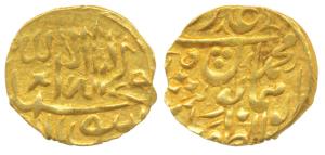 Humayun, Gold ¼ Ashrafi, 0.94g, mintless type but attributed to Badakhshan area, AH (95)8,