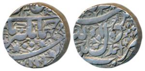 Jahangir, Silver Rupee, 11.36g, Ahmednagar Mint, RY 13, Kalima type (KM 141.1). About Extr