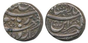 Jahangir, Silver Rupee, 11.44g, Burhanpur Mint, Din Panah couplet, fish as a mint mark in 