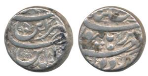 Jahangir, Silver Rupee, 11.41g, Burhanpur Mint, Din Panah couplet, fish as a mint mark in 