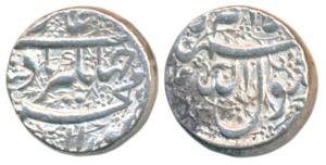 Jahangir, Silver Rupee, 11.42g, Jalnapur Mint, Kalima in floral background (KM 168.4). Abo