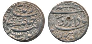 Jahangir, Silver Rupee, 11.39g, Lahore Mint, Abre Ruye couplet, AH (1)027/13, complete min