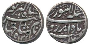 Jahangir, Silver Rupee, 11.36g, Lahore Mint, Abre Ruye couplet, AH 1032/17 (KM 149.16). Ve