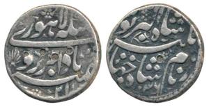 Jahangir, Silver Rupee, 10.96g, Lahore Mint, Abre Ruye couplet, AH 1036/21, slight ornamen