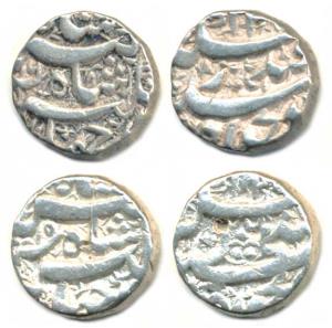 Jahangir, Silver Rupee (2), Qandahar Mint, AH 103X/16, 102X/15 (KM 142.2). Very Fine+. (2)
