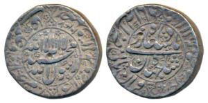 Shah Jahan, Silver Rupee, 11.42g, Akbarabad Mint, AH 1047/11, legend within circle on both
