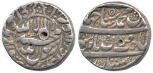 Shah Jahan, Silver Rupee, 10.82g, Multan Mint, AH 104X, Kalima within circle on obv. (KM 2