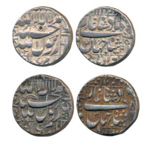 Shah Jahan, Silver Rupee, 11.37g and 11.4g, Qandahar Mint, AH 1048/12 and 1049/12, legend 