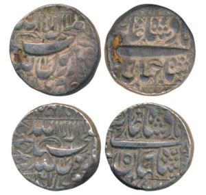 Shah Jahan, Silver Rupee, 11.4g, Qandahar Mint, AH 1051/15 and (1)052/16, legend within sq