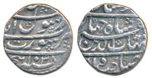Shah Jahan, Silver ½ Rupee, 5.57g, Surat Mint, AH 1038, legend in four lines (KM 213.2). V