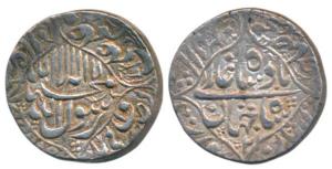 Shah Jahan, Silver Rupee, 11.52g, Surat Mint, AH 1057/21, legend within quatrefoil on both