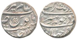 Aurangzeb, Silver Rupee, 11.34g, Alamgirpur Mint, AH 1095/27, 9 in AH date is wrongly engr