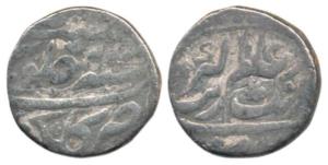Aurangzeb, Silver ½ Rupee, 4.76g, Golkonda Mint, RY 24, weight of this coin is conspicuous