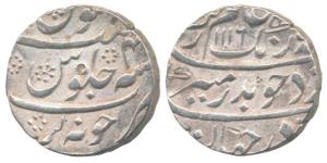 Aurangzeb, Silver Rupee, 11.54g, Junagadh Mint, AH 1116/4x (KM 300.43). Extremely Fine.
