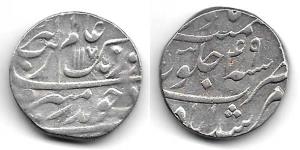 Aurangzeb, Silver Rupee, 11.22g, Murshidabad Mint, AH 1117/49, (KM 300.65). About Extremel