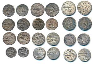 A collection of 20 different mints of Aurangzeb, Silver Rupee (20), Ahmedabad Mint, RY 3 (