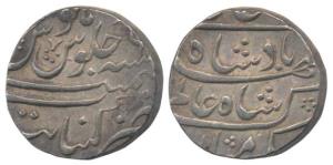 Shah Alam Bahadur, Silver Rupee, 11.56g, Khambayat Mint, AH 1124/6 (KM 347.10). Extremely 