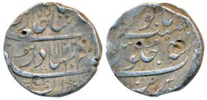 Shah Alam Bahadur, Silver Rupee, 11.48g, Parenda Mint, AH 1122/4 (KM 348.31). Very Fine. E