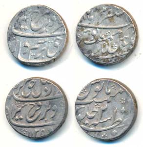 Farrukhsiyar, Silver Rupee (2), both different, Azimabad Mint, AH 1125/2; Mustaqir -ul- Mu