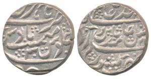 Hathras Mint, Silver Rupee, 11.07g, Late 18th century Fragmentation of North India, in the