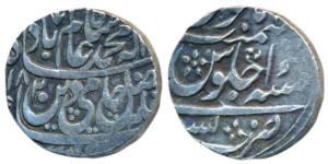 Bisauli Mint, Silver Rupee, 11.21g, in the name of Shah Alam II, AH (1)182/10 (KM 56.2). V