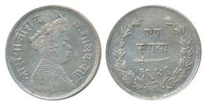 Sayaji Rao III, Silver Rupee, 11.38g, Broad flan, VS 1949, (KM Y36). Very Fine+, Scarce.