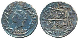 Jaswant Singh (AH 1269-1311, 1853-1893 AD), Silver Nazarana Rupee, 10.99g, with the name a
