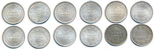 Khengarji III, Silver 2 ½ Kori (6), in the name of George V, VS 1986/1930 AD, VS 1988/1932