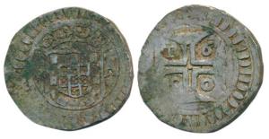 Goa, John IV (1640-1656 AD), Silver Xerafim, 10.7g, 1680 AD, obv: crown arms divide GA wit