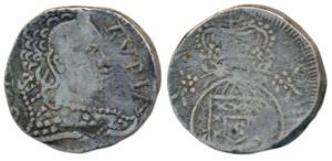 Goa, Joao (1816-1826 AD), Silver Rupia, 10.79g, diademed head to right on obv., crowned ar
