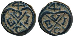 Malabar Coast, Copper Double Pice, 10.58g, EIC bale mark on obverse and reverse (Prid 300)