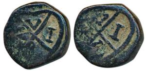 Malabar Coast, Copper Double Pice, 10.2g, EIC bale mark on obverse and reverse (Prid 300).