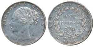 Victoria Queen, Silver Rupee, 10.95g, 1840, Continuous legend, Calcutta Mint, weight of th