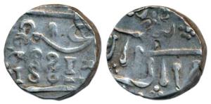 Maratha, Azamnagar Gokak Mint, Silver Rupee, 11.20g, Error, double struck on both sides, d