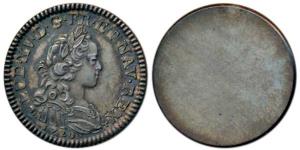 France, Louis XV, Silver ¼ Ecu, 6.3g, bust of the ruler, uniface. Extremely Fine.