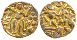 Ceylon, Shri Lankan Kings, (10th century AD), Gold Kahavanu, 3.4 g, Anonymous, Chola type,