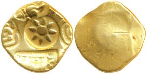 Yadavas of Devagiri, Ramachandra Deva (1272-1315 AD), Gold Gadyana / Padma Tanka, 3.78g, P