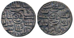 Ghiyath al-din Mahmud, Silver Tanka, 10.60g, ‘Da’ Mint, Badr Shahi Series (G&G B914). Extr