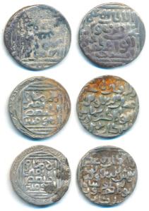 Bengal Sultan, Silver Tanka (3), Shams al-din Firuz; Bahadur Shah; Delhi Sultan, Balban, a