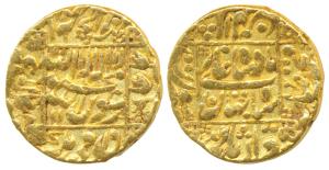Shah Jahan, Gold Mohur, 10.64g, Surat Mint, legend within square area, complete mint name 