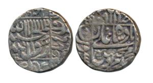 Murad Bakhsh, Silver Rupee, 11.43g, Surat Mint, complete mint name in left margin on rev. 