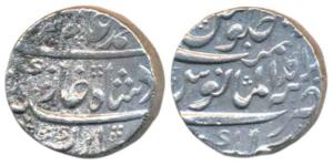 Alamgir II (AH 1167-1173, AD 1754-1759), Silver Rupee, 11.46g, Kankurti Mint, RY Ahd (KM 4