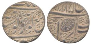 Amritsar Mint, Silver Rupee, 11.08g, Nanakshahi couplet, Frozen Year VS 1885, Chhatra (Roy